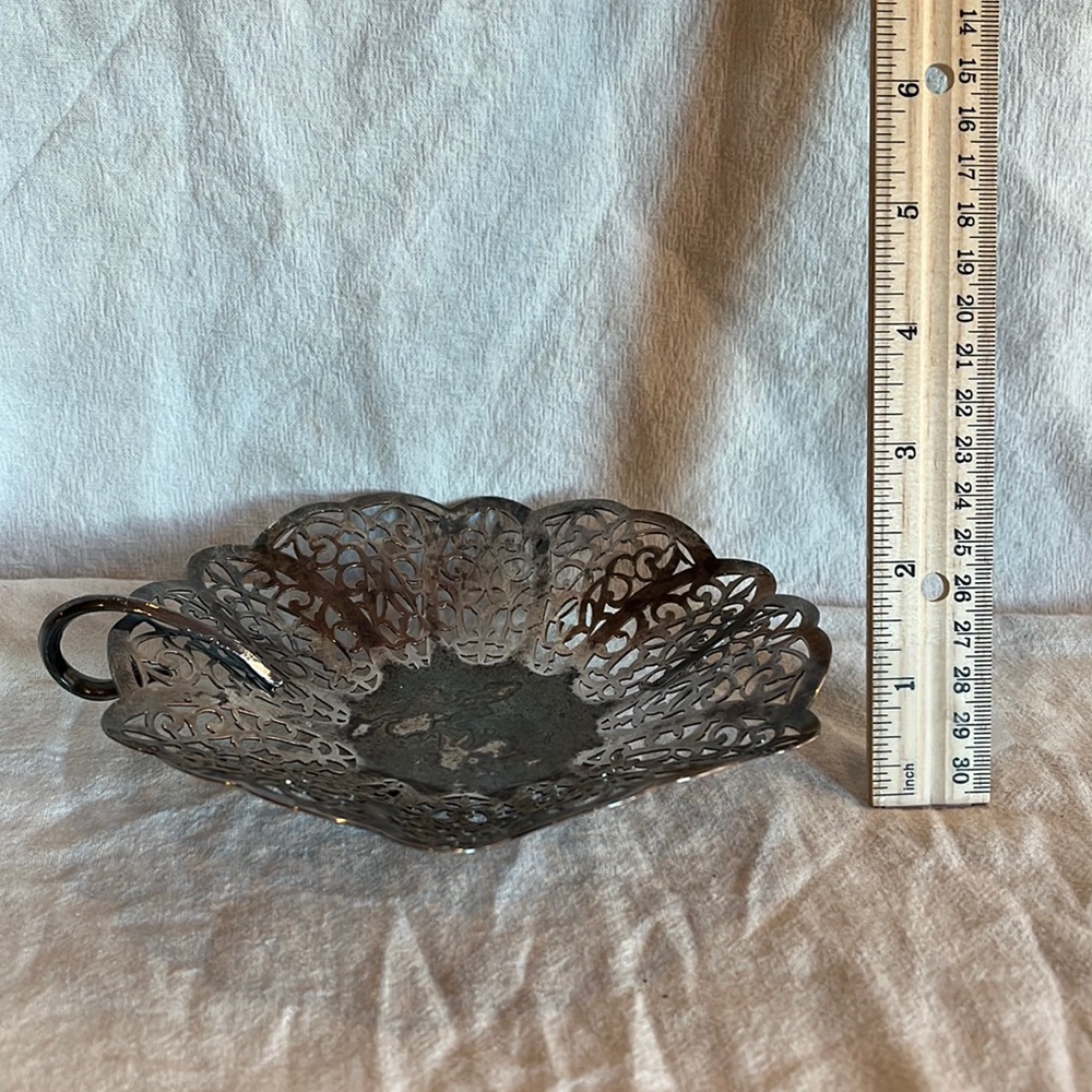 International Silverplate Vintage Metal Dish